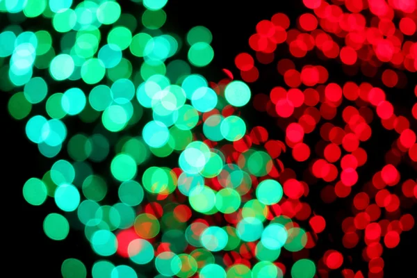 Picture blurred with Red and green mix bokeh at night. — Stock Photo, Image