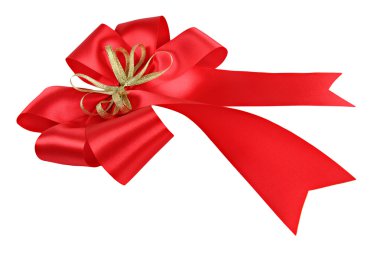 izole kırmızı yay.