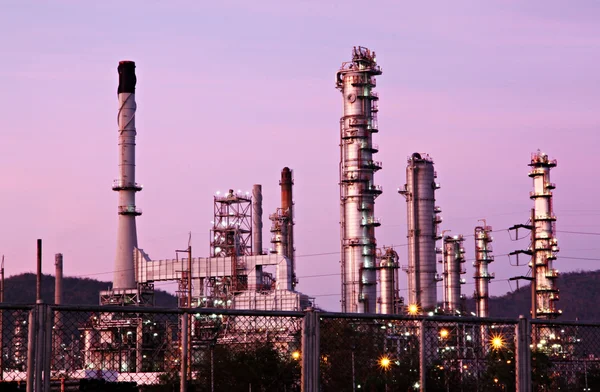 Refinery in evening. — Stock Photo, Image