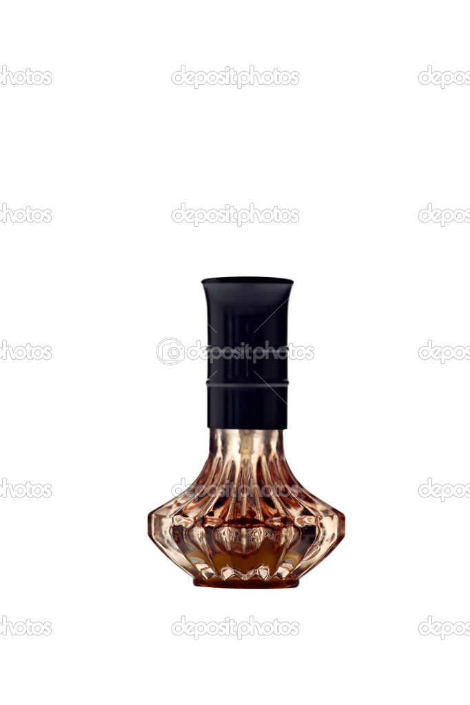 Brown Perfume Bottle isolated.