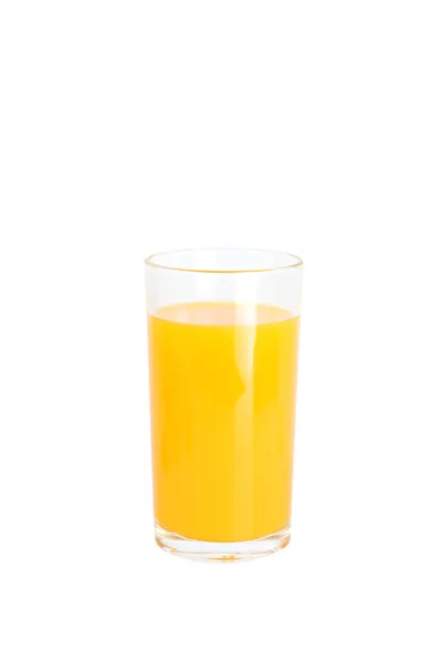 Glas met SAP van de sinaasappelen geïsoleerd. — Stockfoto