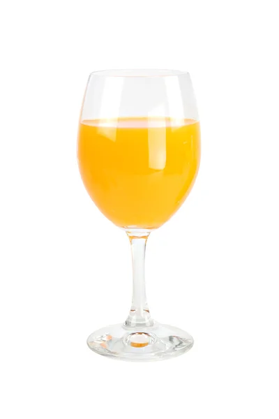 Glas met SAP van de sinaasappelen geïsoleerd. — Stockfoto