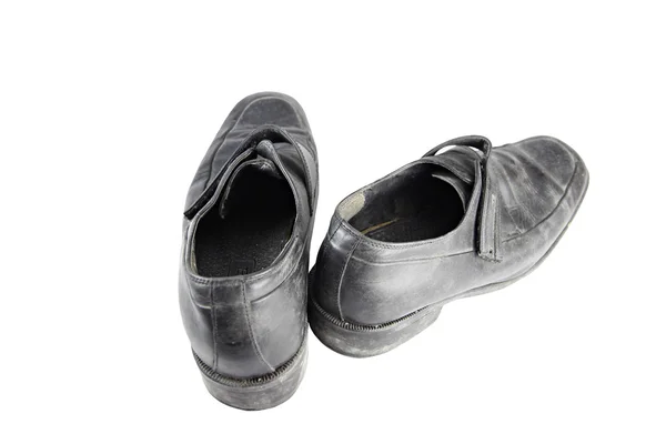 Oude lederen schoen geïsoleerd. — Stok fotoğraf
