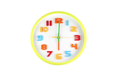 renkli saat 18: 00 saati anlatmaya.
