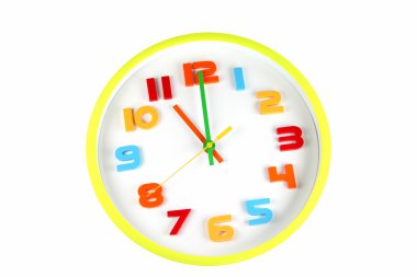 renkli saat 11: 00 saati anlatmaya.