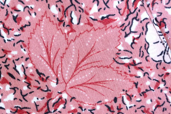 Conception de motif de fleurs rouges sur tissu . — Photo