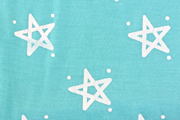 Pattern of stars on blue cloth. — Stock Photo, Image