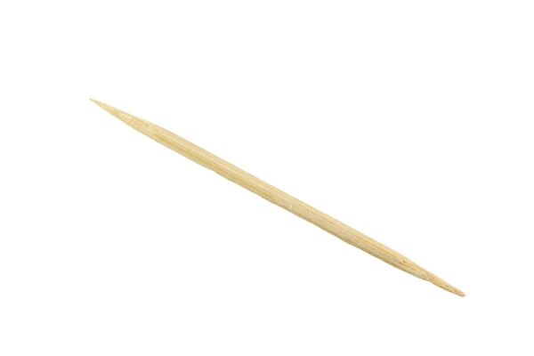 Tandenstoker gemaakt van bamboe hout geïsoleerd. — Stockfoto