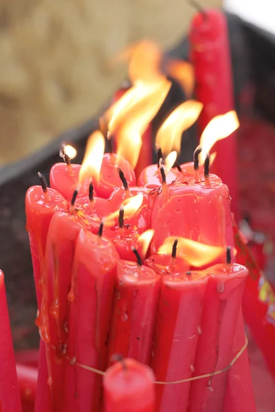 Vela roja de la quema . — Foto de Stock