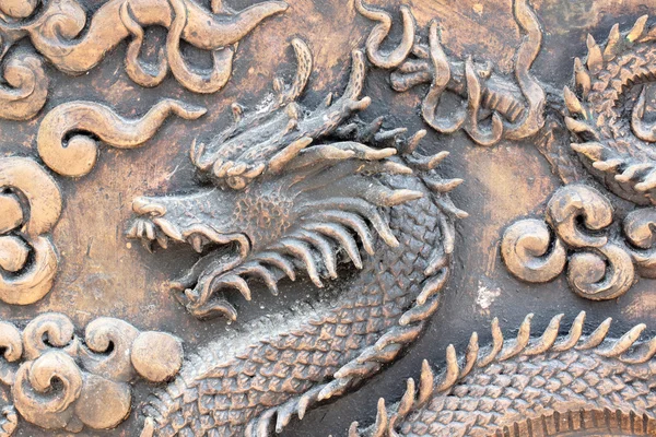 Brass carved dragon. — Stock Photo, Image