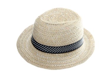 izole kahverengi kumaş şapkası.