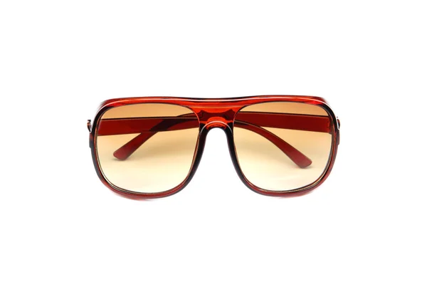 Closeup brown sunglasses isolated. — Stock Photo, Image