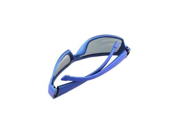 Closeup blue sunglasses isolated. — Stock Photo, Image