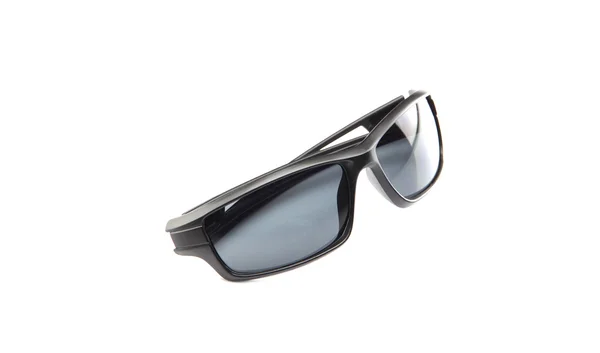 Closeup black sunglasses isolated. — Stock Photo, Image