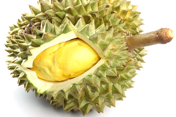Ripe durian isolated on white background. — Stock Photo, Image