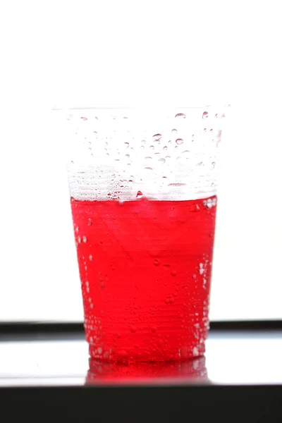 Red sweetened beverages. — Stock Photo, Image