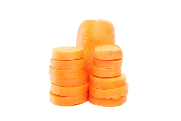 Zanahoria en rodajas de aislado en blanco . —  Fotos de Stock