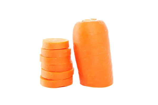 Zanahoria en rodajas de aislado en blanco . — Foto de Stock