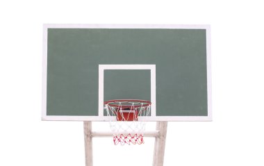 Basketbol çember üzerinde beyaz izole.