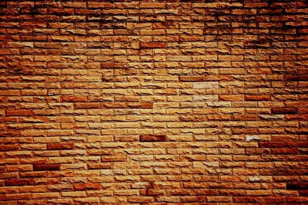 Dark color of orange brick wall. — Stock Photo, Image