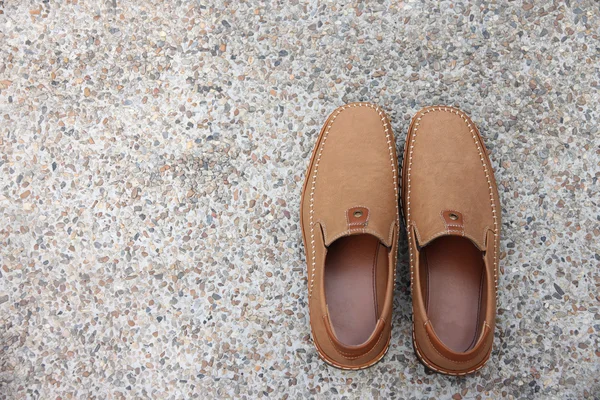 Barna bőr cipő. — Stock Fotó