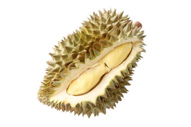 soyulmuş durian izole.