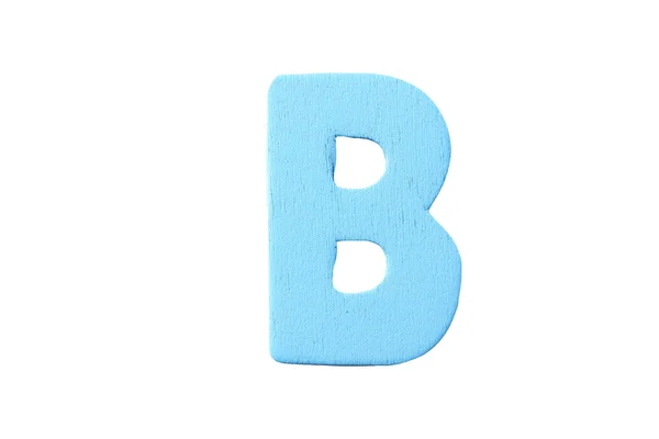 Alfabeto di legno di colore isolato su bianco . — Foto Stock
