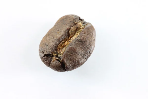 Коричневі кавові зерна на білому . — стокове фото