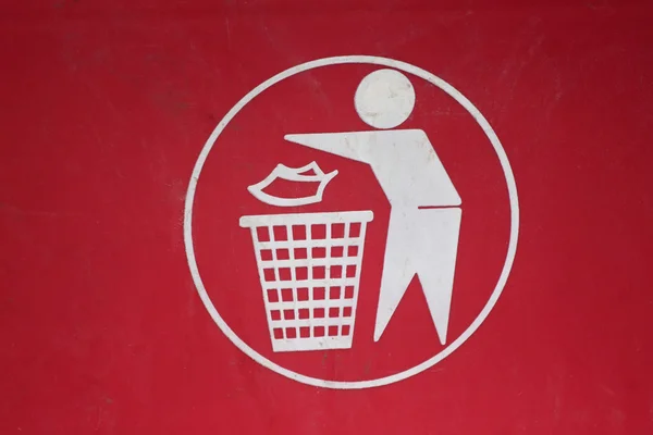 Symbol odstraňování odpadů. — Stock fotografie