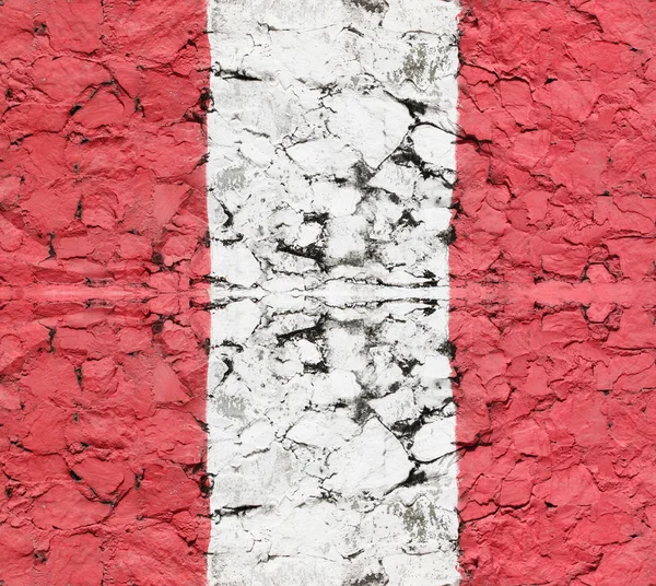 Oberfläche der rot-weißen Zementwand. — Stockfoto