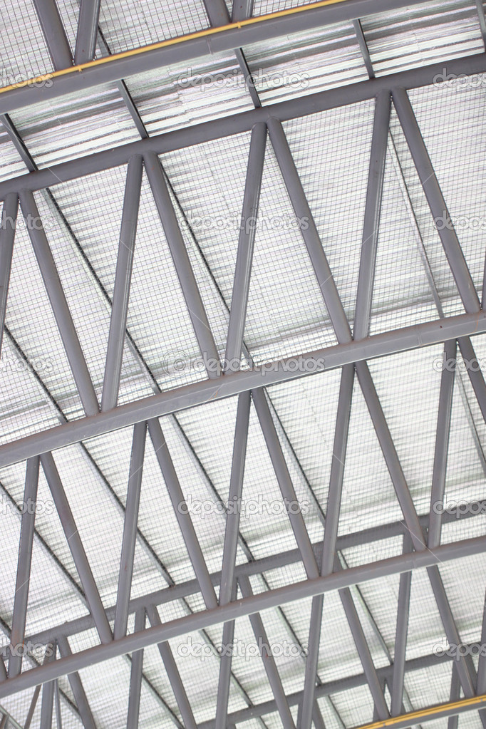Patterns of factory steel roof truss.