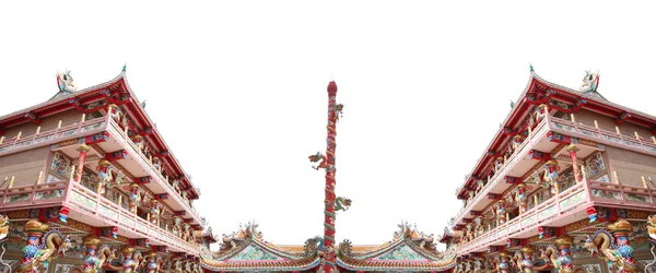 Kinesiskt tempel i konst skulptur för interiör bakgrund. — Stockfoto