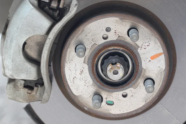 Repaired equipment of car brake disc. — Stock Photo, Image