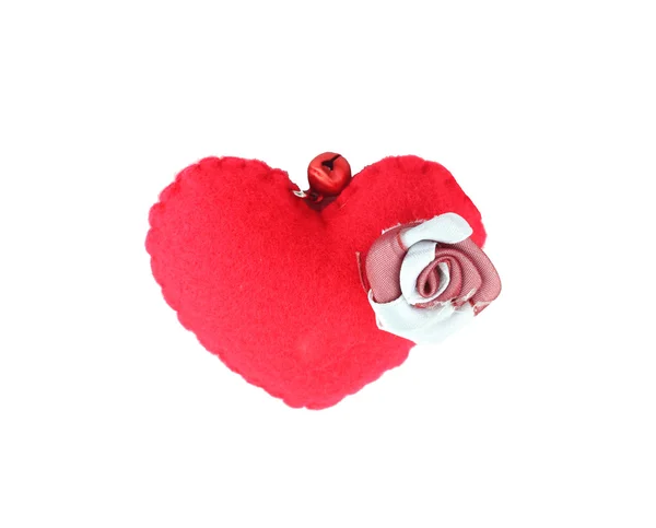 Romantic of artificial vintage red heart. — Stock Photo, Image