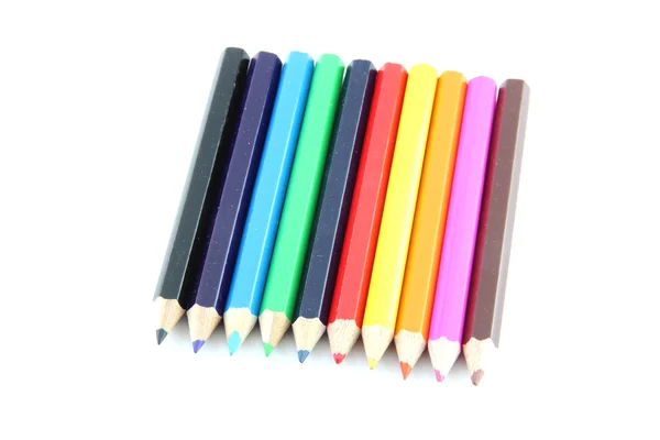 Змішати кольорові олівці . — стокове фото