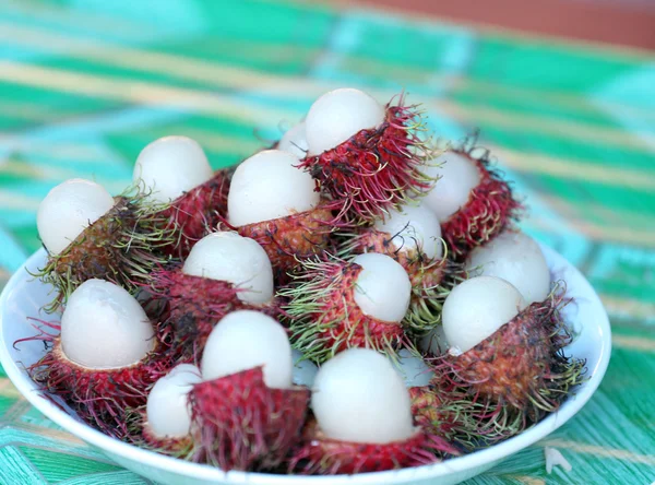 Fruta do Rambutão . — Fotografia de Stock