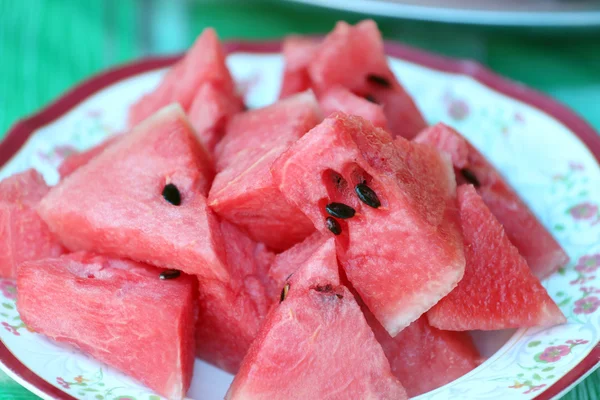 Vattenmelon i skivor. — Stockfoto