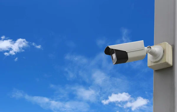 Cctv Tool Blue Sky Background Equipment Security Systems Have Copy — Stock Photo, Image