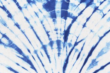 Blue tie dye fabric texture background for design in your work.