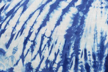 Blue tie dye fabric texture background for design in your work.
