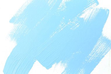 Çalışma konseptinizde tasarım için beyaz duvara mavi boya fırçası deseni.