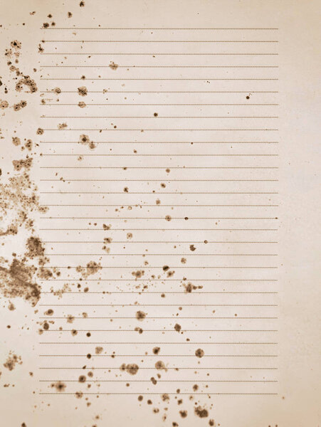 Old notebook paper that is empty and moldy for design in your work background concept.