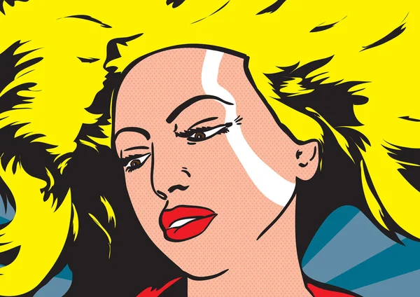 Pop art illustration av en kvinna — Stockfoto