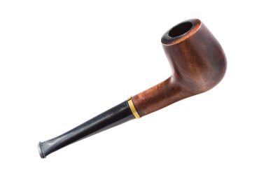 Retro tütün boru beyaz zemin üzerine