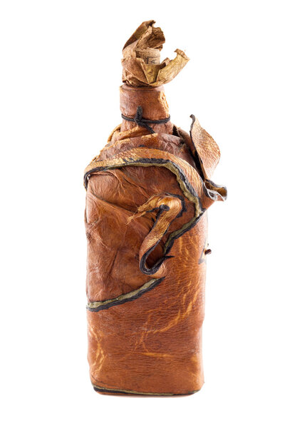 A bottle of skin on a white background