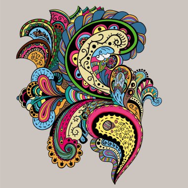 vektör vintage çiçek desenli