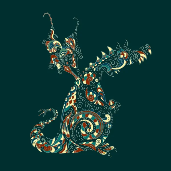 süslü vektör dragon