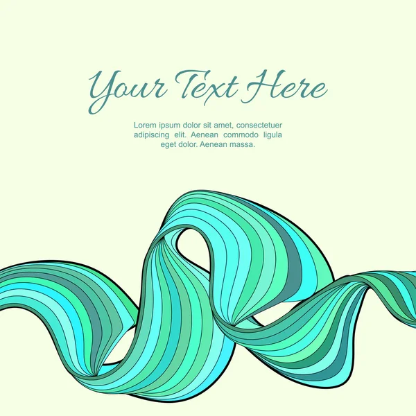 Moderne gestreepte achtergrond met tekst. vectorillustratie — Stockvector