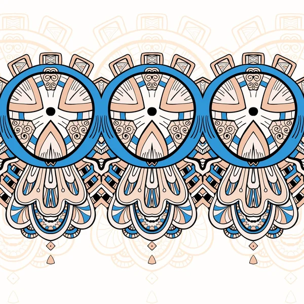 Encaje horizontal ornamento steampunk, patrón geométrico ornamental — Vector de stock