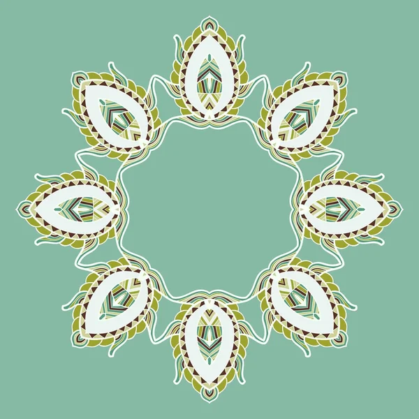 Adorno steampunk de encaje circular, patrón geométrico ornamental redondo — Vector de stock